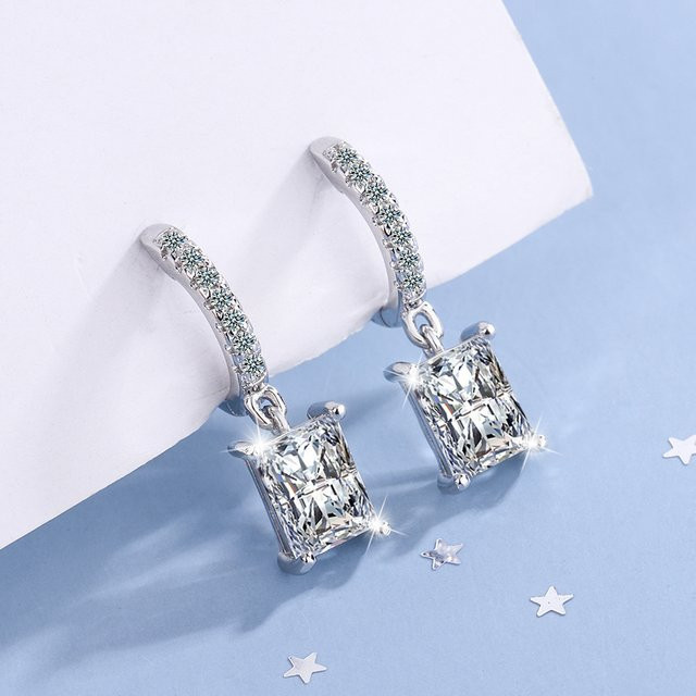 SAY Ohrringe, 925 Silber, Moissanit, Damen - Bild 1