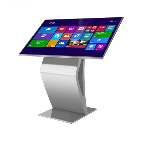 Interaktives digitales LCD-Display als vertikaler Smart All-in-One Touchscreen-Kiosk in Weiß - Bild 3