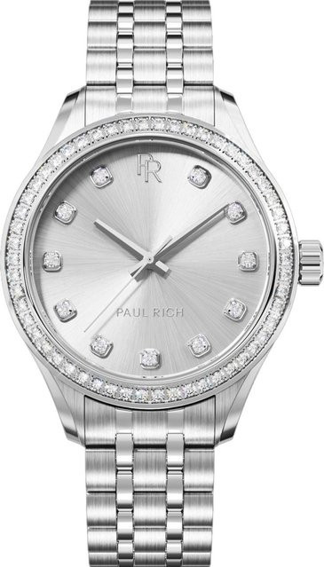 Paul Rich Damenuhr Crystelle, Quarz, Edelstahl, 32 mm, Silber, 5 ATM - Bild 1