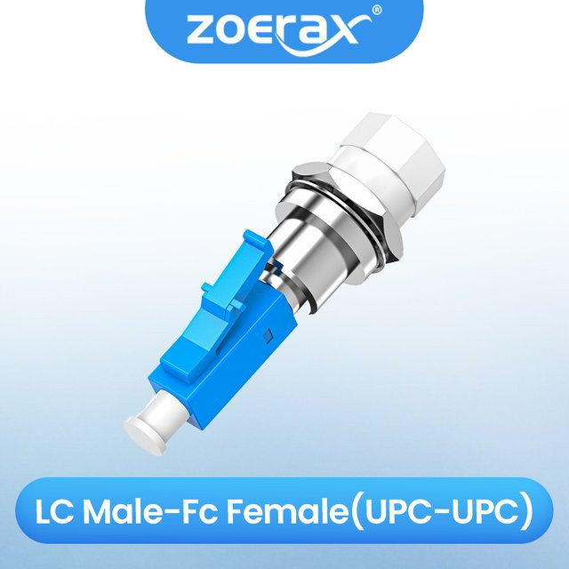 ZoeRax 2 Stück Simplex Hybrid Glasfaser-Steckverbinder Adapter LC/UPC auf FC/UPC-Buchse in Blau für Visuelle Fehlerortungsgeräte - Bild 1