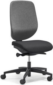 Giroflex Bürostuhl 353 ergonomischer Schreibtischstuhl mit Auto-Synchronmechanik und Muldensitz, grau/schwarz - Bild 1
