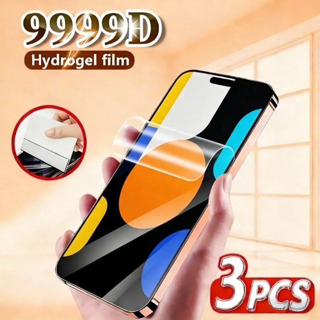 3er-Pack transparente Hydrogel-Schutzfolien für Apple iPhone 17 16 15 14 13 12 11 Pro Max Plus Air XS XR Mini - Bild 1