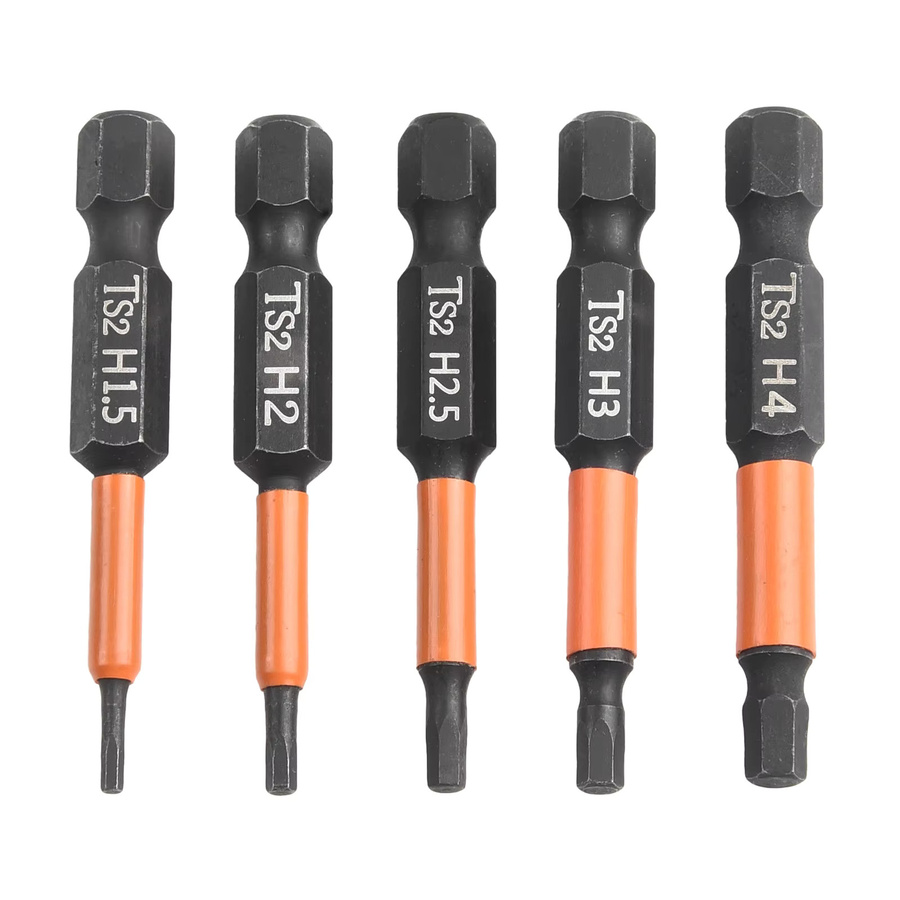 Vibratite 9-teiliges Sechskant Schraubendreher Bit Set in Schwarz mit Schnellwechsel-Funktion und Magnet für Schlagtreiber und Bohrer, Größen: h 1,5, h 2,0, h 2,5, h 3, h 4, h 5, h 6, h 8, h 10 - Bild 4