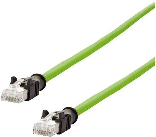 Metz Connect RJ45 Netzwerkkabel CAT 6a S/FTP Patchkabel, Farbe: Grün, Länge: 1,00 m - Bild 1