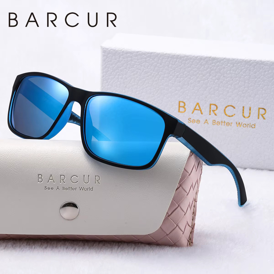 BARCUR Sonnenbrille Sportstil, Vollrand, Kunststoff, schwarz - Bild 1