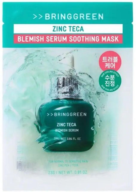 BRINGGREEN Zink-Teca Problem Serum Maske, 23g, für unreine Haut - Bild 1