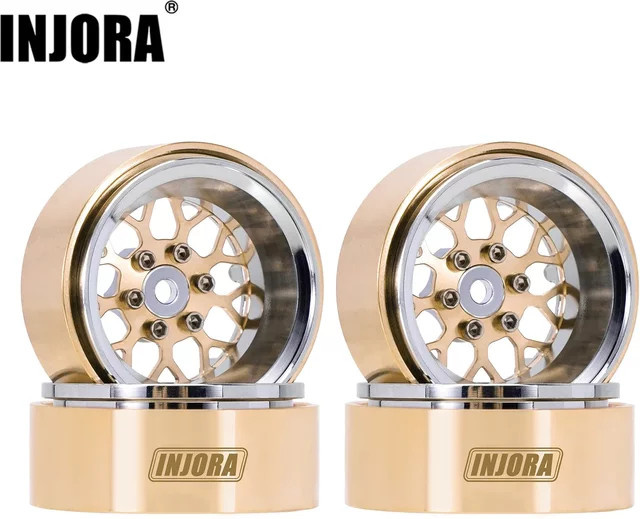 INJORA ModuWheel 1,3" Beadlock-Räder, aus Messing und Aluminium, für 1/18 1/24 RC Crawler - Bild 1