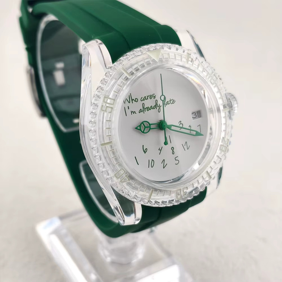 OUMASHI Armbanduhr Herren, NH35 Uhrwerk, 41,5 mm, Acryl, Transparentes Gehäuse - Bild 3
