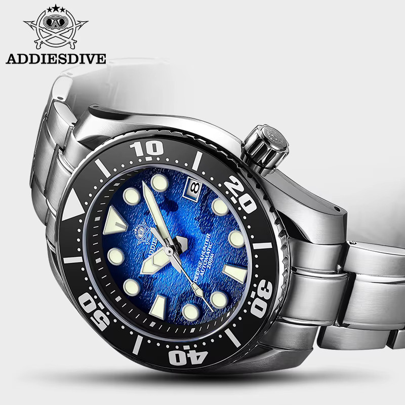 ADDIESDIVE Armbanduhr Automatik, Edelstahl, Saphirglas, Herren - Bild 5