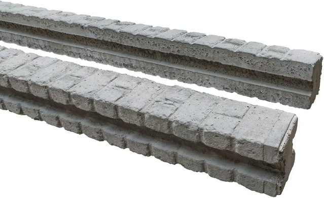 Beckers Betonzaun Zwischenpfosten Nostalgie in Betongrau, Höhe: 245 cm - Bild 1