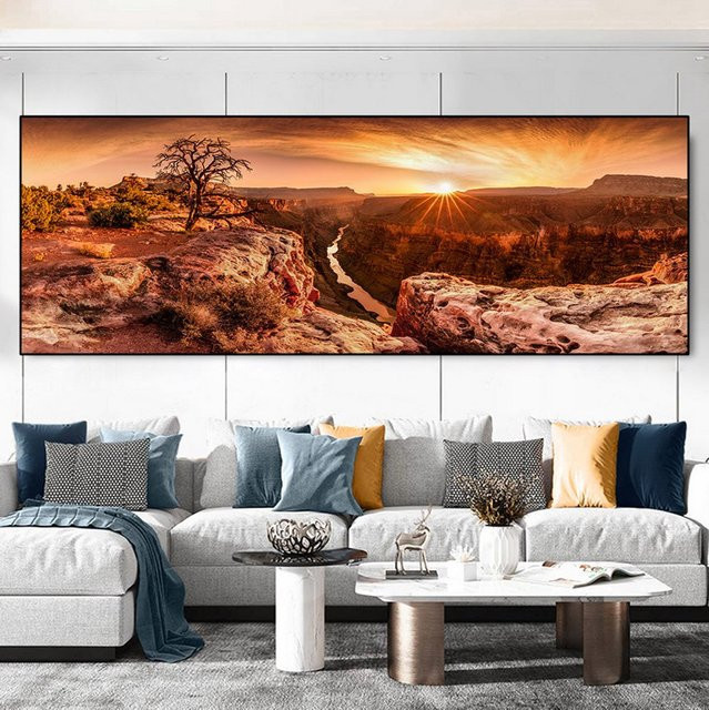 TPFLiving Poster Leinwand Nationalpark Grand Canyon Arizona USA Motiv Fotografie Mehrfarbig B: 50 cm, H: 150 cm - Bild 1