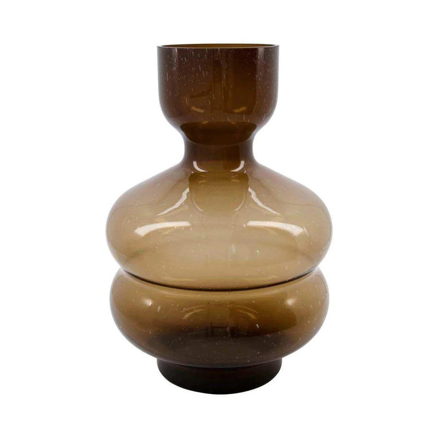 House Doctor Vase Organi aus Glas in Amber/Braun, Höhe: 35 cm - Bild 1