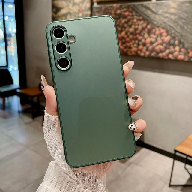 Matte Glas Hülle für Samsung Galaxy A55 in Grün - Bild 1