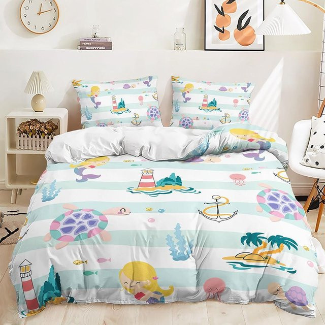 Lodestar Meerjungfrau Bettwäscheset Regenbogen Multicolor aus Polyester, B/H: 200 x 200 cm - Bild 1