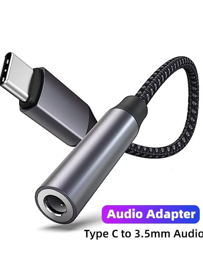 Fomscvka USB-C auf 3,5 mm Klinkenadapter in Grau für iPhone 15 Serie, Samsung, Huawei und Xiaomi - Bild 6