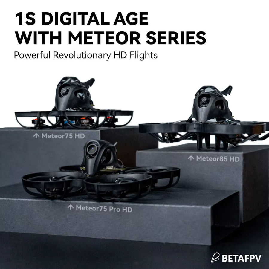 BETAFPV Meteor75 Pro O4 Bürstenloser Whoop RC Quadcopter Drohne in Schwarz inklusive 8 Stück 580mAh Akku und 6-in-1 Ladegerät - Bild 2
