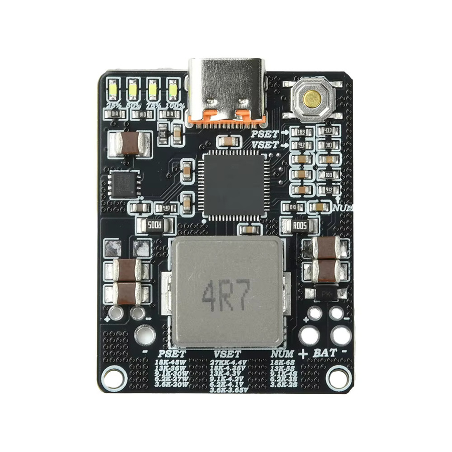 IP2369 45W Lithiumbatterie Ladegerät für Li-Ion und LiFePO4 Batterien, 2S bis 6S, Schwarz - Bild 3