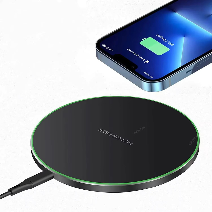VIKEFON Drahtlose Schnellladestation für iPhone und Samsung sowie Xiaomi in Schwarz oder Weiß - Bild 7