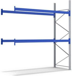 Bito Palettenregal-Set P4 Anbaufeld mit 5 Ebenen in Enzianblau, H: 600 cm, T: 110 cm, L: 189 cm, Tragkraft 1000 kg - Bild 1