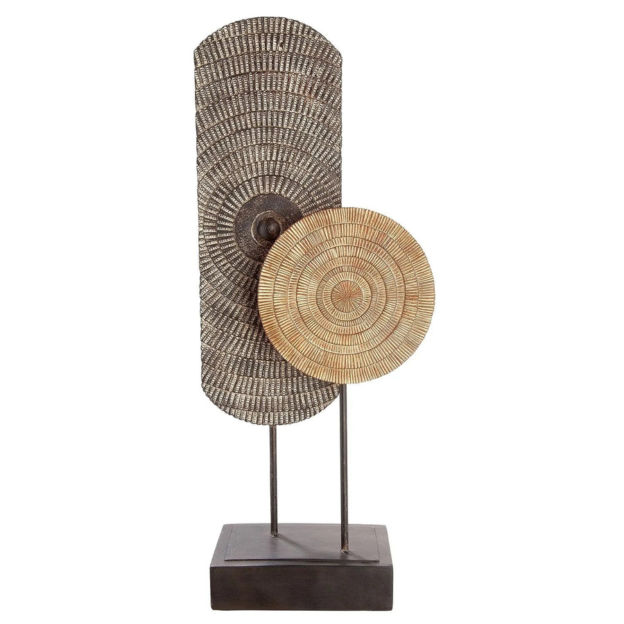 Gilde Skulptur Carve in Beige und Braun, moderne abstrakte Tischdekoration, Höhe: 47,5 cm, Breite: 19,5 cm - Bild 2