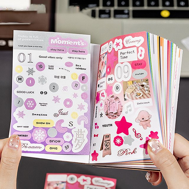 Mr.Paper Deko-Stickerbuch Set mit 30 Stück bunten Journal-Planer-Aufklebern für Scrapbook und DIY Tagebuch - Bild 1