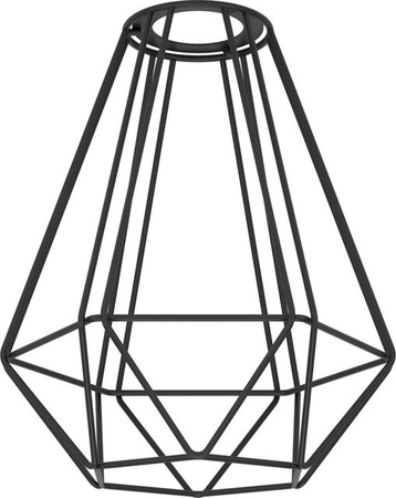 Eglo Drahtschirm Capoliveri-E in Schwarz aus Stahl, Durchmesser: 17,5 cm, Höhe: 20,5 cm