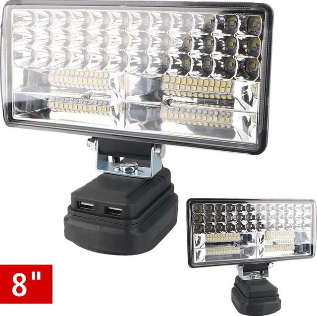 Makita LED Arbeitsleuchte und Campinglampe für 18 V Li-Batterien in Schwarz, Durchmesser: 20,32 cm - Bild 1