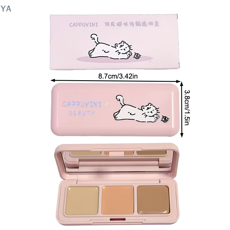 Cappuvini Concealer-Palette, 3 Farben, Kontur-Creme - Bild 4