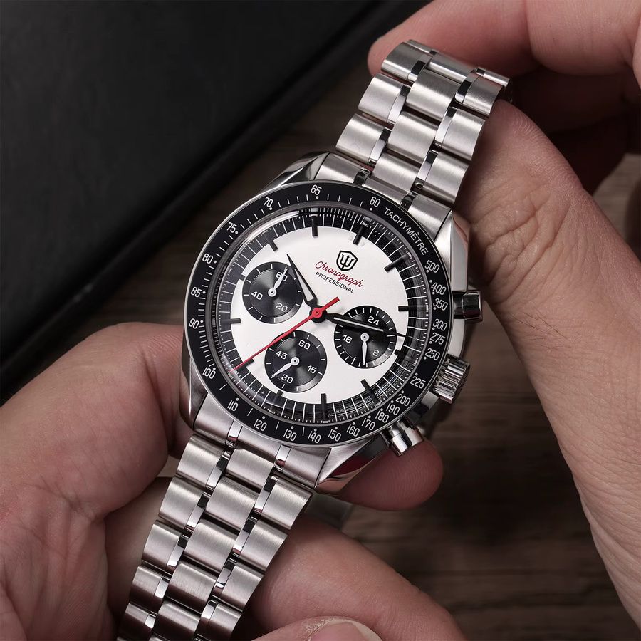 Watchdives Chronograph, Quarz, Edelstahl, Saphirglas, 39 mm, Unisex - Bild 7