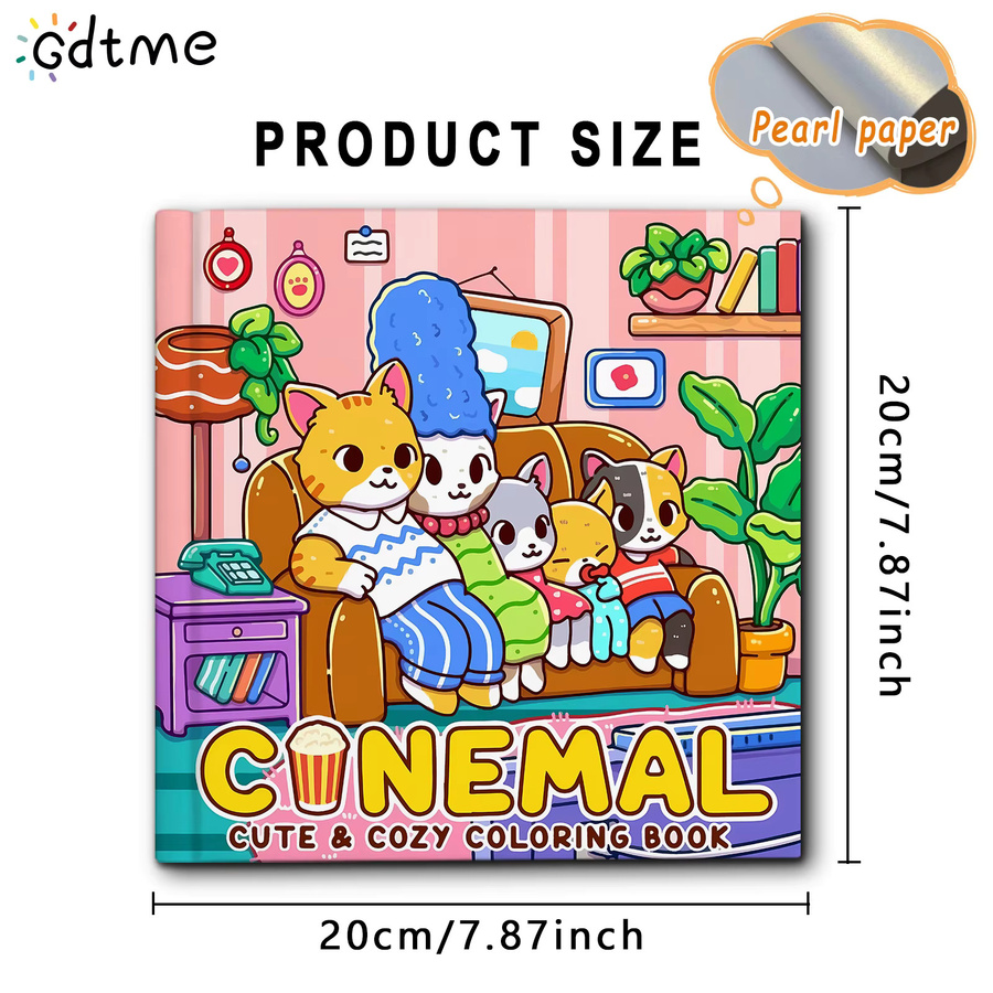 CINEMAL Malbuch für Erwachsene, Cartoon-Motive, Einfache Muster - Bild 3