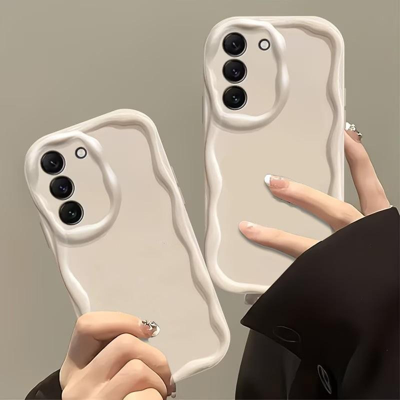 Transparente TPU Handyhülle mit Wellenstruktur für Samsung Galaxy S26 S25 S24 S23 S22 Ultra Plus FE sowie Galaxy A57 A56 A55 A37 A36 A17 A16 A15 A53 5G Cover - Bild 1