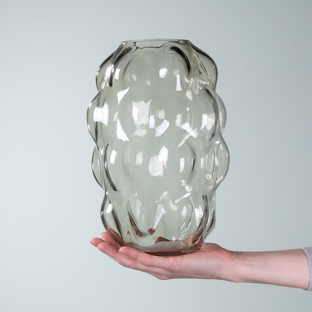 Glasvase Bubble von BLUME2000 in Grün, Höhe: 30,0 cm - Bild 1