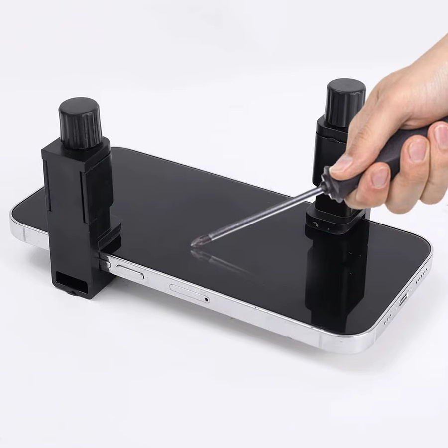 4er-Set Verstellbare Handy-Reparaturklemmen zur Display-Befestigung Universal Werkzeug-Set Schwarz und Gelb - Bild 5