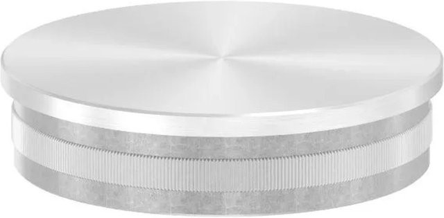 FeNau Einsteckkappe aus Edelstahl V2A in Silber für Rohr Ø 76,1 mm x 2,0 mm flach gerändelt - Bild 1
