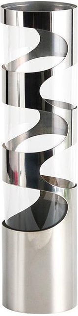 Moderne Ring-Vase aus Glas und Metall in Silber, Durchmesser: 40 cm, Höhe: 10 cm, Breite: 10 cm - Bild 1
