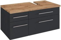 HELD MÖBEL Unterbecken-Set Davos in Grau, B/H/T: 90 x 200 x 47 cm - Bild 1