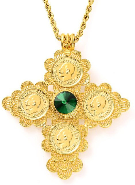 Lucky Star Jewelry Anhänger, Gold/Kupfer plattiert, Messing, Zirkonia, Unisex - Bild 1