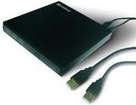 Sandberg USB Mini DVD Burner Externes DVD-RW Laufwerk in Schwarz mit USB 2.0 Anschluss - Bild 1