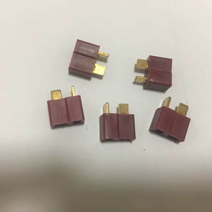 QYWWRC T-Stecker Deans-Stil mit männlichen und weiblichen Anschlüssen für RC LiPo-Akku und ESC in Rot - Bild 2