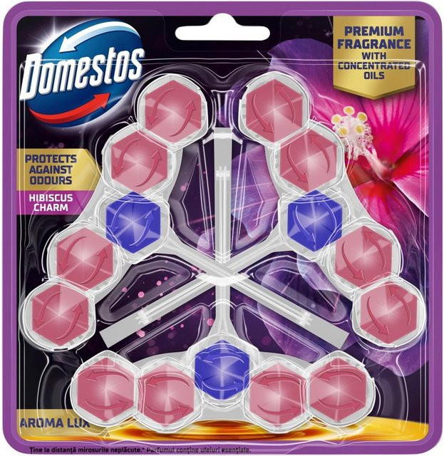 Domestos WC-Stein Aroma Hibiskus, 3x50g, Multicolor - Bild 1