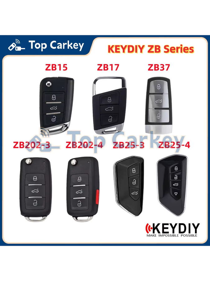 KEYDIY KD ZB202 Universal Smart Key in Schwarz für VW Jetta Bora Golf Passat Lavida Sagitar Magotan Tiguan - Bild 2