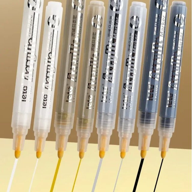 4-Farben-Set Acrylmarker für DIY-Kunstprojekte auf Stein, Keramik und Glas in Mehrfarben - Bild 1