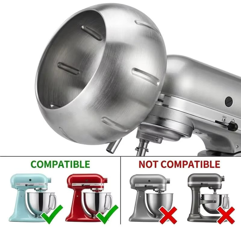 B82B Candy Coating Aufsatz für KitchenAid Tilt-Head Küchenmaschinen, Farbe: Silber, passend für 4,5 QT und 5 QT Modelle - Bild 5