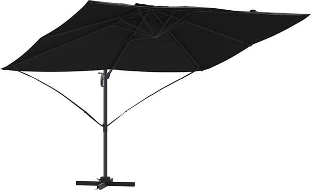 vidaXL Ampelschirm Roma Schwarz aus Aluminium und Polyester B/T/H: 352 x 251 x 260 cm - Bild 1