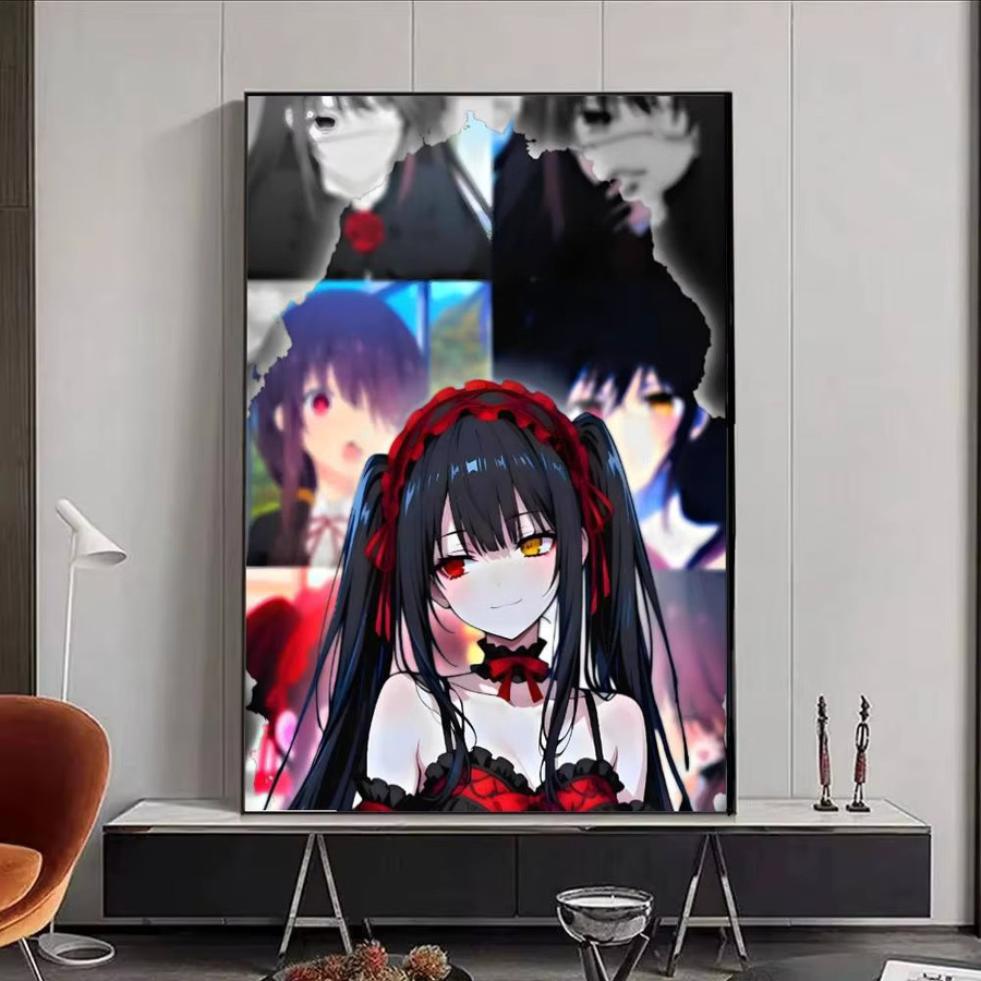 Selbstklebender Anime-Poster Druck Tokisaki Kurumi Motiv in Mehrfarbig für Wanddekoration - Bild 5