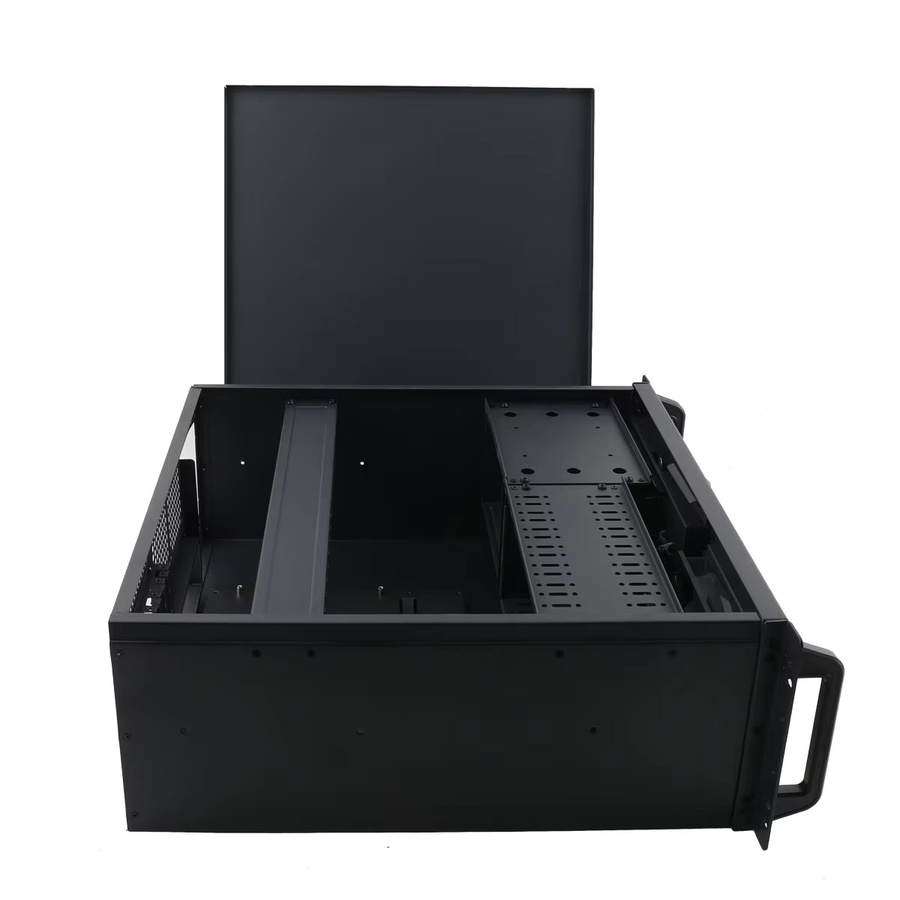 Industrielles 4U Rackmount-Gehäuse für ATX-Mainboards in Schwarz mit 7-Bay 3,5-Zoll-HDD-Speicher, 2x DVD-ROM, 7 PCIe-Steckplätzen, 120-mm-Lüfter und Front-Staubfilter - Bild 6