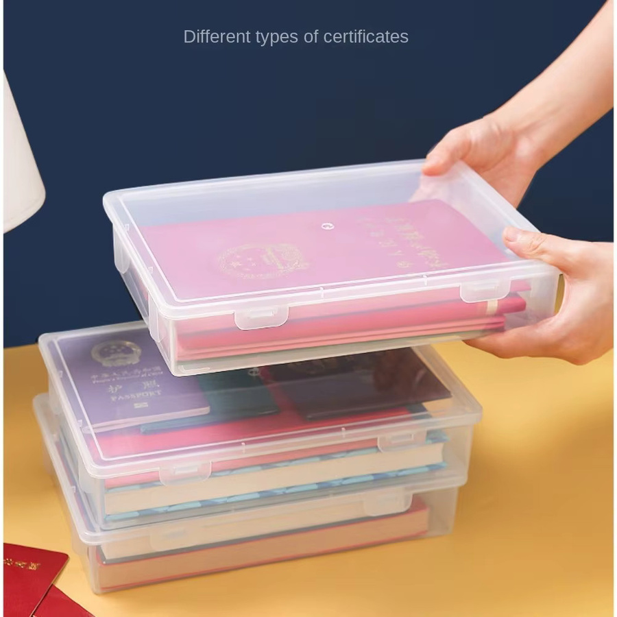 Staubdichter Dokumenten-Organizer aus Kunststoff in A4, transparente Aufbewahrungsbox für deine Unterlagen - Bild 2