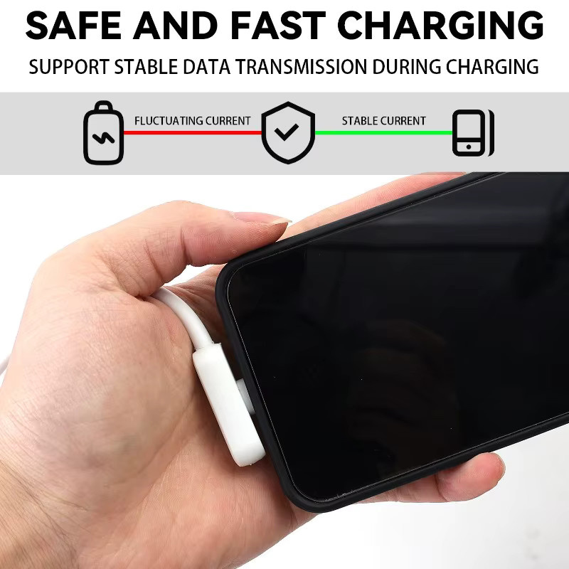 Superschnelles Dual Typ-C Ladekabel 100W 6A mit 90 Grad Winkel in Weiß für iPhone, Samsung, Xiaomi und Huawei - Bild 3