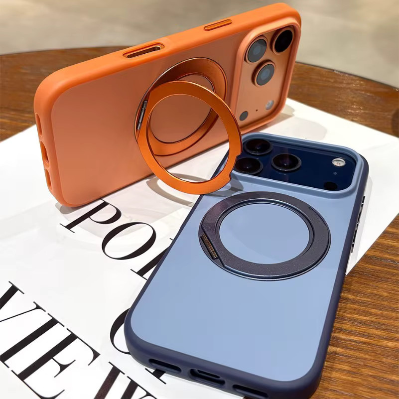NUCWIN Matte Magnetische Schutzhülle mit 360 Grad Drehständer für iPhone 17 16 15 14 13 Pro Max, MagSafe Kompatibel, Farbe: Blau - Bild 1