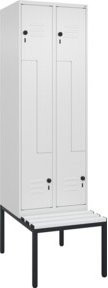 C+P Z-Spind Classic PLUS Sitzbank mit 4 Fächern und Sicherheits-Drehriegel, B/T/H: 212,0 x 60,0 x 81,5 cm - Bild 1